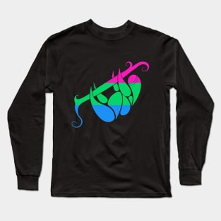 Polysexual Flag Sloth Long Sleeve T-Shirt